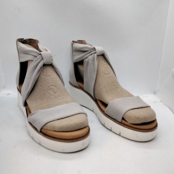 Corso Como "Blayke" Sandal Grey Fabric Ankle Back Zip Sz 5.5 - Picture 3 of 11